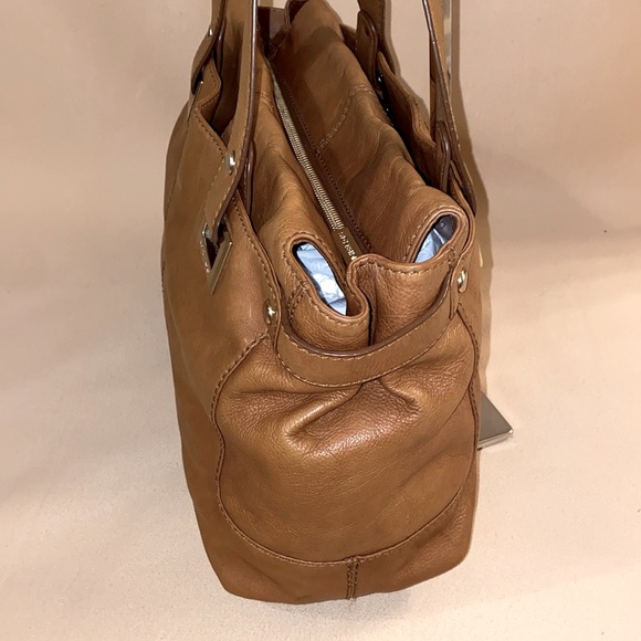 Michael By Michael Kors Vintage Tan Leather Satchel/Shoulder EUC - Picture 5 of 16